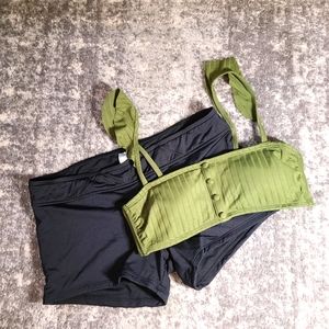 Black bathing suit shorts